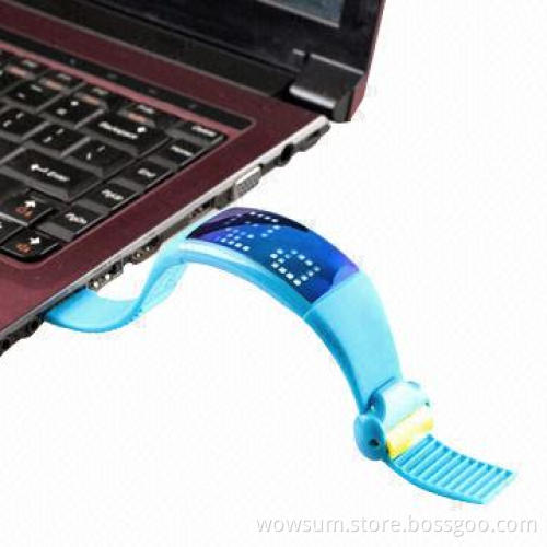 3D Pedometer Bracelet Watch with USB Flash Drive, Calorie Measure and Personalized Signature